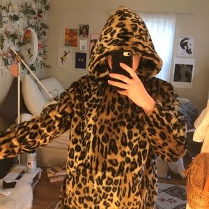 Leopard print hoodie